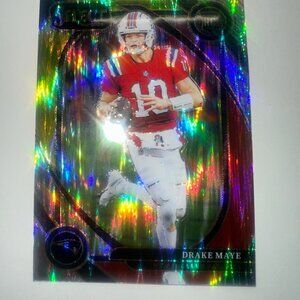 2024 Panini Select - Club Level DRAKE MAYE #218 Red & Yellow Shock Prizm (RC)